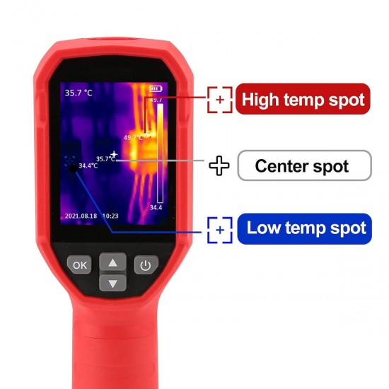Uni-T UTi120S Θερμοκάμερα με Οθόνη 2.4" για Θερμοκρασίες από -20°C έως 400°C