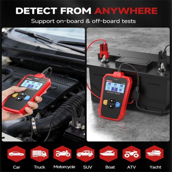 Uni-T UT673A Αναλογικό Battery Tester με Κροκοδειλάκια 12/24V