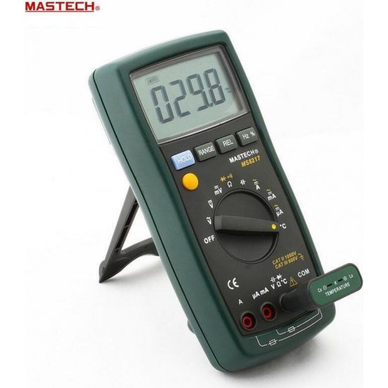 Mastech MS8217 Ψηφιακό Πολύμετρο με Καπασιτόμετρο με Buzzer με Μέτρηση AC / DC / Αντίστασης / Χωρητικότητας / Θερμοκρασίας