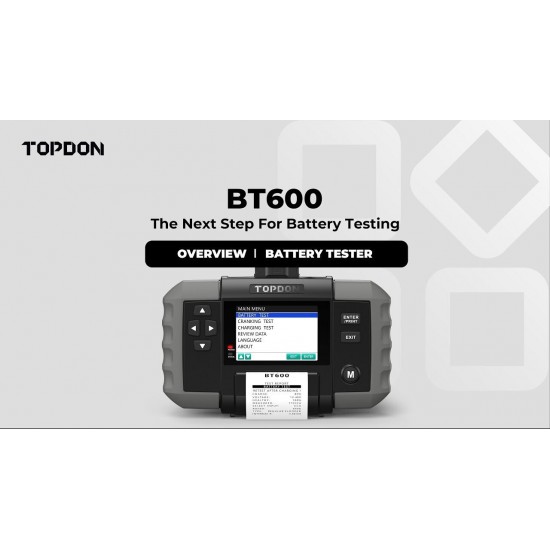 Topdon BT600 Διαγνωστικό Μπαταρίας 12V/24V