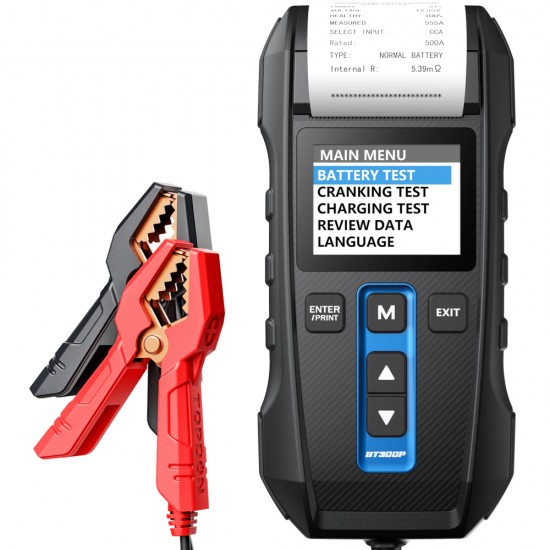 Topdon TD-BT300P Αναλογικό Battery Tester με Κροκοδειλάκια
