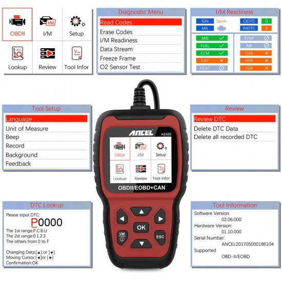OBD scanner ANCEL AS500