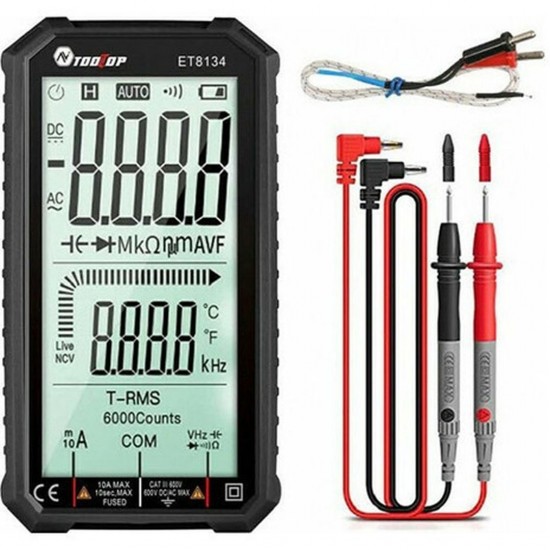 Ψηφιακό Πολύμετρο με Μέτρηση AC / DC / Αντίστασης / Χωρητικότητας / Θερμοκρασίας ET8134