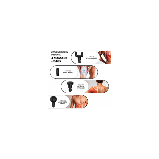Συσκευή Μασάζ Massage Gun Kemei KH-320 Black