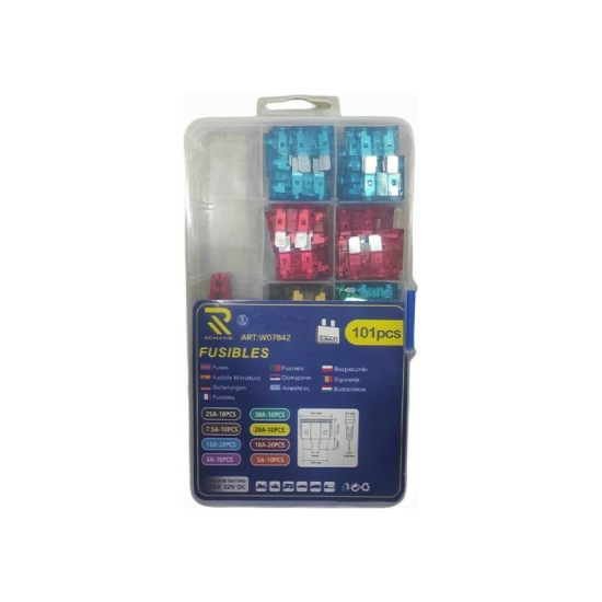 Σετ Πλαστικές Ασφάλειες Αυτοκινήτου 101τμχ & Εργαλείο Τοποθέτησης