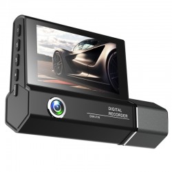 Κάμερα DVR Αυτοκινήτου DVR-F7K 1080P 3 Lens Camera Video Recorder 170° Wide Angle Night Vision