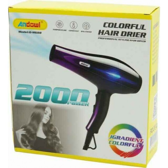 Andowl AN-Q-M688 Πιστολάκι Μαλλιών 2000W Μωβ Andowl AN-Q-M688 Πιστολάκι Μαλλιών 2000W Μωβ