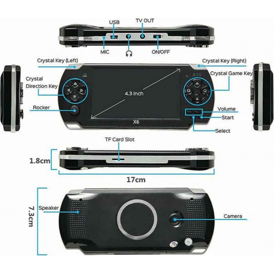 Andowl Ηλεκτρονική Παιδική Κονσόλα Χειρός GS3000 Andowl Ηλεκτρονική Παιδική Κονσόλα Χειρός GS3000