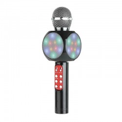 Ασύρματο bluetooth μικρόφωνο με ενσωματωμένο ηχείο, karaoke και disco light Μαύρο WS-1816  Ασύρματο bluetooth μικρόφωνο με ενσωματωμένο ηχείο, karaoke και disco light Μαύρο WS-1816