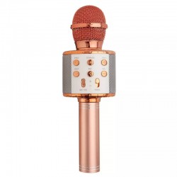 Ασύρματο μικρόφωνο DJ/KARAOKE WS-858 Ροζ χρυσό Ασύρματο μικρόφωνο DJ/KARAOKE WS-858 Ροζ χρυσό