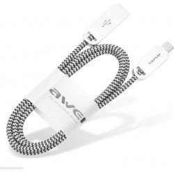 Awei Braided USB 2.0 to micro USB Cable Γκρι 1m Awei Braided USB 2.0 to micro USB Cable Γκρι 1m