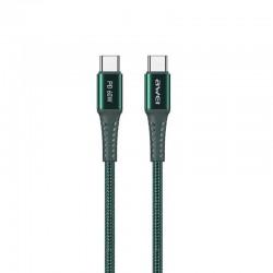 Awei CL-111T Braided USB 2.0 Cable USB-C male - USB-C male Πράσινο 1m Awei CL-111T Braided USB 2.0 Cable USB-C male - USB-C male Πράσινο 1m
