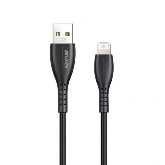 Awei CL-115L USB to Lightning Cable Μαύρο 1m Awei CL-115L USB to Lightning Cable Μαύρο 1m