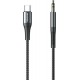 Awei Cl-116t USB 2.0 Cable USB-C male - 3.5mm Μαύρο 1m Awei Cl-116t USB 2.0 Cable USB-C male - 3.5mm Μαύρο 1m