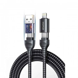 Awei CL-126 Type C/ USB σε Type C/ Lightning Μαύρο Awei CL-126 Type C/ USB σε Type C/ Lightning Μαύρο