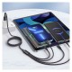 Awei CL-129 Braided USB to Lightning / Type-C / micro USB Cable Μαύρο 1.5m Awei CL-129 Braided USB to Lightning / Type-C / micro USB Cable Μαύρο 1.5m