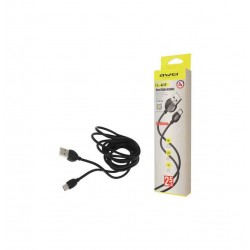 Awei Cl-61t USB 2.0 Cable USB-C male - USB-A Μαύρο 2m Awei Cl-61t USB 2.0 Cable USB-C male - USB-A Μαύρο 2m