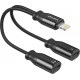 Awei CL-72 Μετατροπέας Lightning male σε Lightning 2x female Awei CL-72 Μετατροπέας Lightning male σε Lightning 2x female