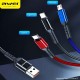 Awei CL-971 Braided USB to micro USB / Type-C / Lightning Cable 2.4A Μαύρο 1.2m Awei CL-971 Braided USB to micro USB / Type-C / Lightning Cable 2.4A Μαύρο 1.2m