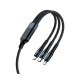 Awei CL-972 Braided USB to Lightning / Type-C / micro USB Cable Μαύρο 1.2m Awei CL-972 Braided USB to Lightning / Type-C / micro USB Cable Μαύρο 1.2m