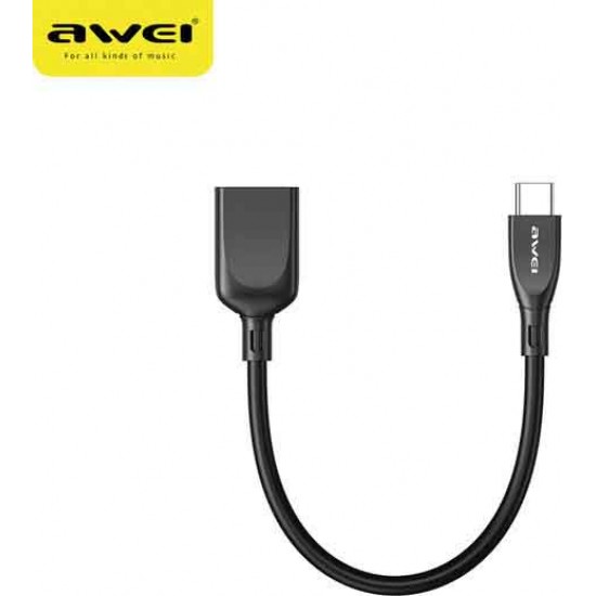 Awei Μετατροπέας USB-C male σε USB-A female (CL-14)