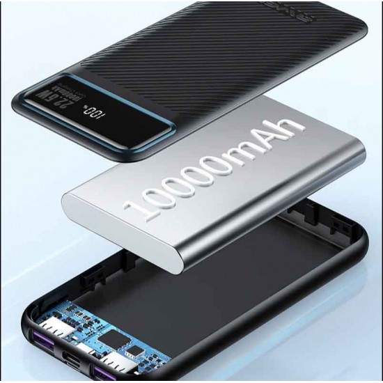 Awei P148K Power Bank 10000mAh 22.5W με Θύρα USB-A και Θύρα USB-C Power Delivery Μαύρο Awei P148K Power Bank 10000mAh 22.5W με Θύρα USB-A και Θύρα USB-C Power Delivery Μαύρο