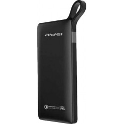 Awei P43 Power Bank 10000mAh με 2 Θύρες USB-A Μαύρο Awei P43 Power Bank 10000mAh με 2 Θύρες USB-A Μαύρο