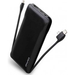 Awei P51K Power Bank 10000mAh με Θύρα USB-A Μαύρο Awei P51K Power Bank 10000mAh με Θύρα USB-A Μαύρο