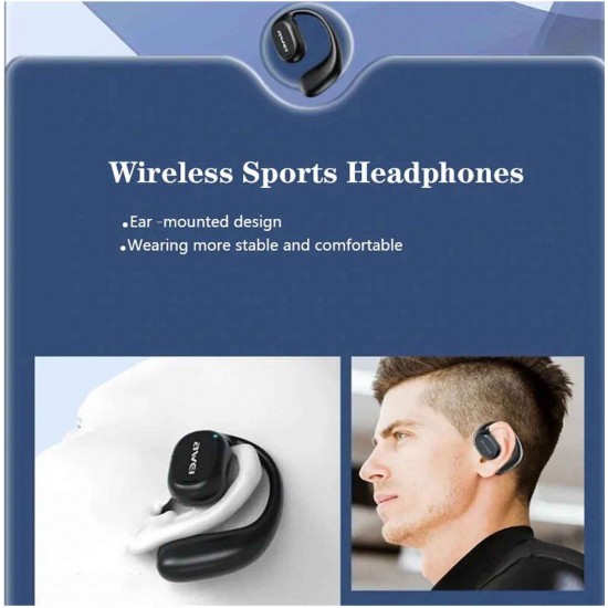 Awei T69 Air Conduction Bluetooth Handsfree Ακουστικά με Θήκη Φόρτισης Μαύρα