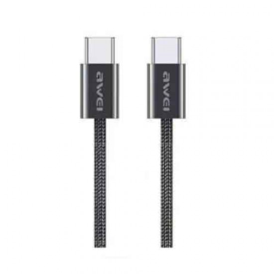 Awei USB 2.0 Cable USB-C male - USB-C 60W Μαύρο 2m CL-220T
