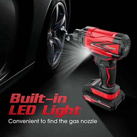 Carsun Τρόμπα Αυτοκινήτου Επαναφορτιζόμενη 12V Carsun Τρόμπα Αυτοκινήτου Επαναφορτιζόμενη 12V
