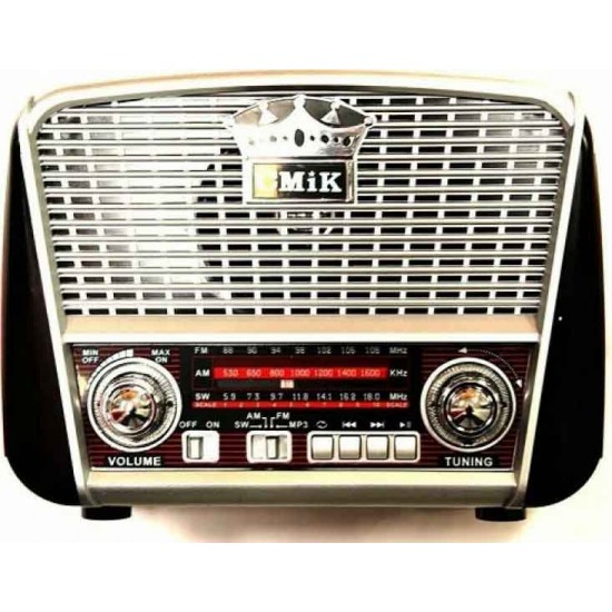Cmik MK-455UC-BT Retro Επιτραπέζιο Ραδιόφωνο Ηλιακό με USB Καφέ Cmik MK-455UC-BT Retro Επιτραπέζιο Ραδιόφωνο Ηλιακό με USB Καφέ