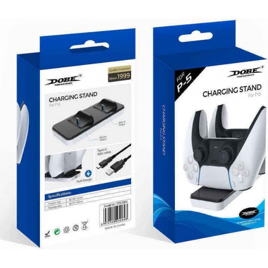 Dobe Charging Dock Βάση Φόρτισης για 2 χειριστήρια PS5 Λευκή Dobe Charging Dock Βάση Φόρτισης για 2 χειριστήρια PS5 Λευκή
