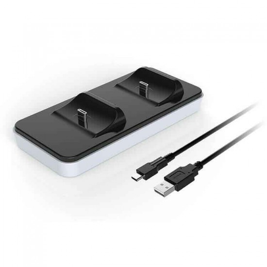 Dobe Charging Dock Βάση Φόρτισης για 2 χειριστήρια PS5 Λευκή Dobe Charging Dock Βάση Φόρτισης για 2 χειριστήρια PS5 Λευκή