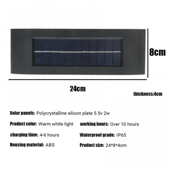 Επιτοίχιο ηλιακό φωτιστικό 10LED IP65 με αισθητήρα φωτός 1 τμχ