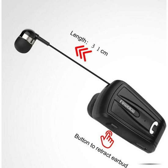 Fineblue F-V6 In-ear Bluetooth Handsfree Ακουστικό Πέτου Μαύρο