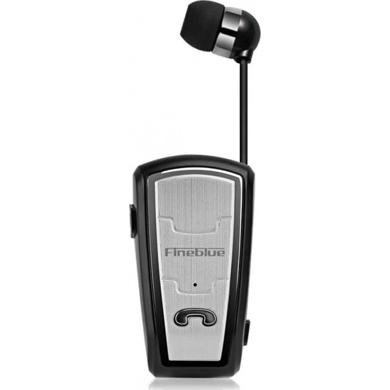 Fineblue FQ208 In-ear Bluetooth Handsfree Ακουστικό Πέτου Ασημί / Μαύρο