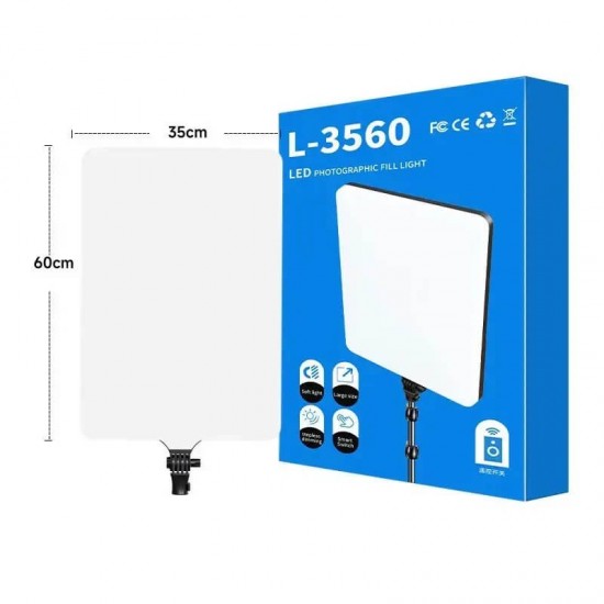 Φωτιστικό φωτογράφισης LED 3200-5700K με τρίποδο 2m L-3560