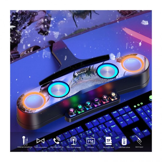 Gaming RGB BT ηχόμπαρα New Rixing NR-555 Gaming RGB BT ηχόμπαρα New Rixing NR-555