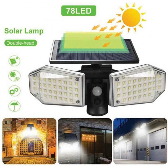 Ηλιακός Προβολέας LED 2.5W Ψυχρό Λευκό 6000K με Αισθητήρα Κίνησης