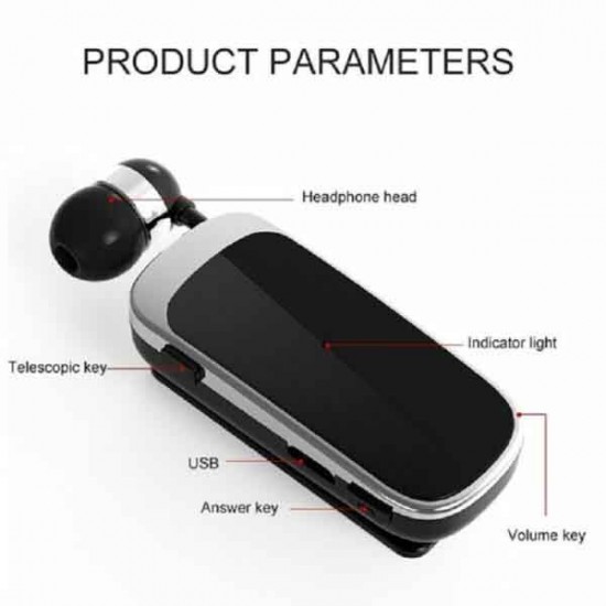 K52 In-ear Bluetooth Handsfree Ακουστικό Μαύρο