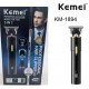 Kemei Επαγγελματική Επαναφορτιζόμενη Κουρευτική Μηχανή Μαύρη KM-1894