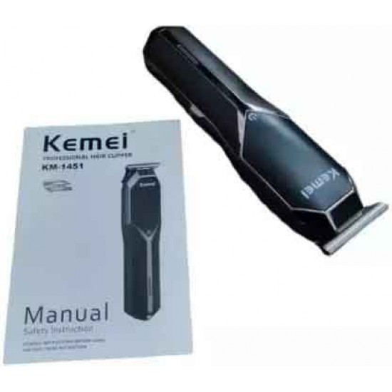 Kemei Επαναφορτιζόμενη Κουρευτική Μηχανή Black/Gold KM-1451