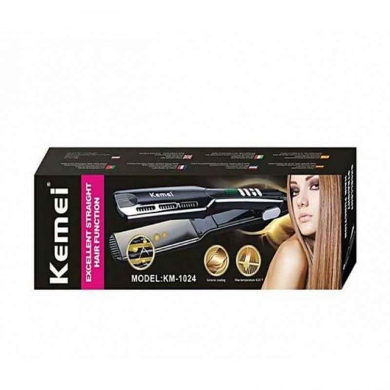 Kemei KM-1024 Πρέσα Μαλλιών με Κεραμικές Πλάκες 65W Kemei KM-1024 Πρέσα Μαλλιών με Κεραμικές Πλάκες 65W