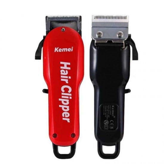 Kemei KM-706Z Επαγγελματική Επαναφορτιζόμενη Κουρευτική Μηχανή Κόκκινη