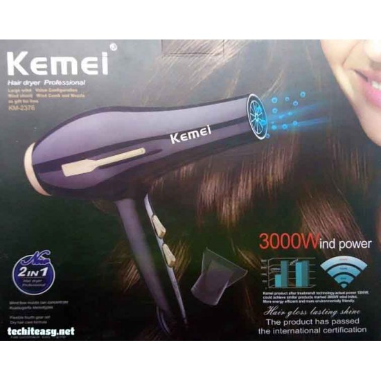 Kemei Πιστολάκι Μαλλιών 3000W KM-2376