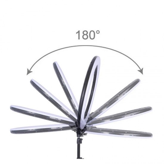 Led Ring light 58cm με τρίποδο δαπέδου και βάση για 3 κινητά YQ-580 Led Ring light 58cm με τρίποδο δαπέδου και βάση για 3 κινητά YQ-580