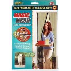 Magic Mesh Σίτα Πόρτας Μαγνητική Μαύρη από Πολυεστέρα 220x100cm  Magic Mesh Σίτα Πόρτας Μαγνητική Μαύρη από Πολυεστέρα 220x100cm