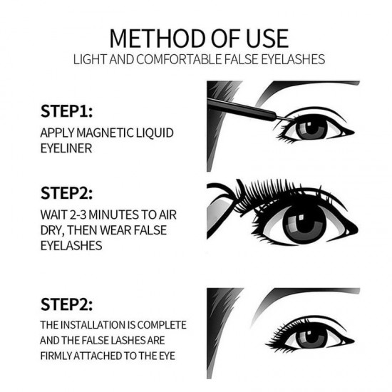 Μαγνητικές βλεφαρίδες με eyeliner