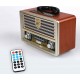 Meier M113BT Retro Επιτραπέζιο Ραδιόφωνο Επαναφορτιζόμενο με USB Καφέ